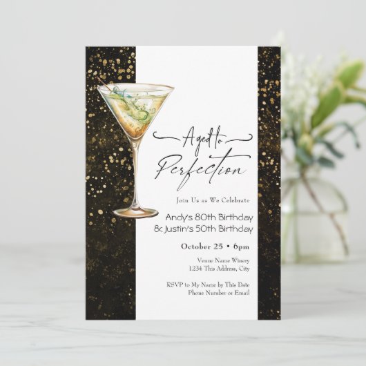 熟成から完全二重成人誕生日招待状 招待状 (スタンド正面)