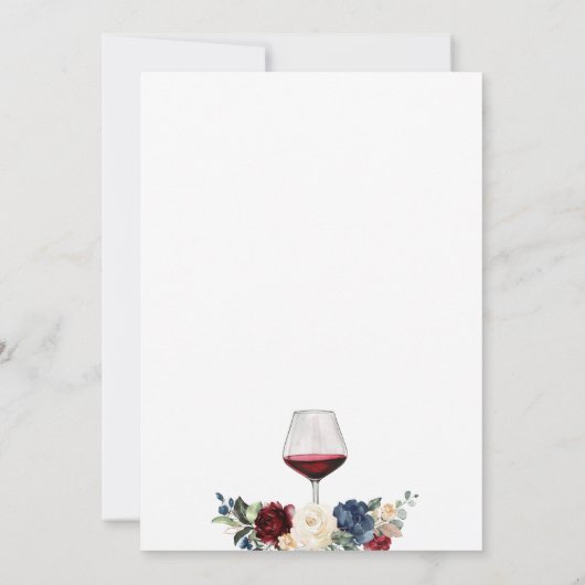 熟成から完全熟成まで大人のワインパーティー誕生日 招待状 (裏面)