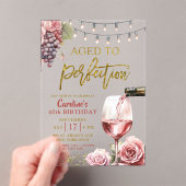 熟成から完全熟成ワイン大人50誕生日 アクリル招待状 (インサイチュ (ポータブル))