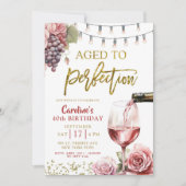 熟成から完全熟成ワイン大人50誕生日 招待状 (正面)