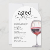 熟成から完全熟成ワイン40th誕生日パーティーアーチ 招待状 (正面)