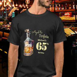 熟成された至高のメンズ65歳ウイスキーバースデー Tシャツ