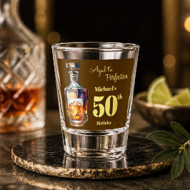熟成された至高の味 Men's 50th ウイスキー 誕生日おめでとう ショットグラス