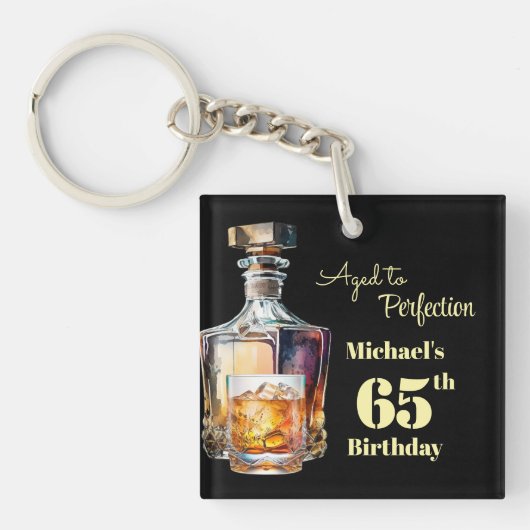 熟成された逸品 Men's 65th ウイスキーバースデー キーホルダー (正面)