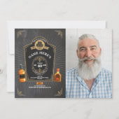 熟成したウイスキー誕生日50番目のチョーク 招待状 (正面)