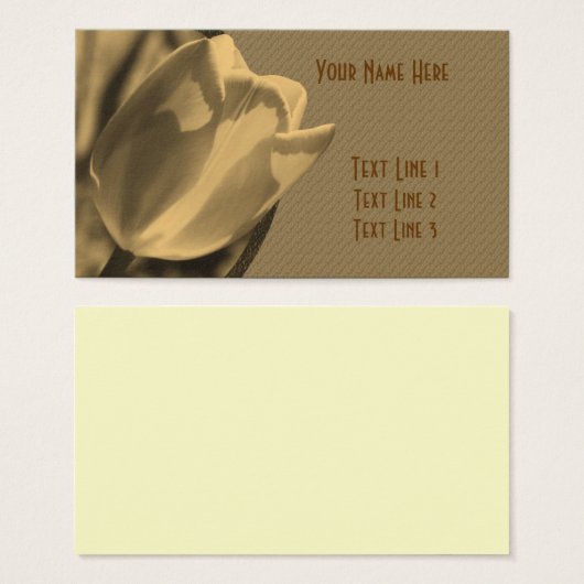 熟成したセピアチューリップ花 (正面&裏面)