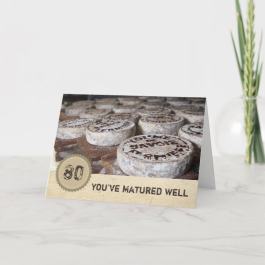 熟成した80誕生日熟成チーズ カード (正面)