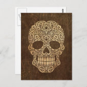 熟成と傷の渦巻き砂糖スカル ポストカード (正面/裏面)