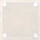 熟成ブラウンレザー:クラシックテクスチャ ガラスコースター (裏面)