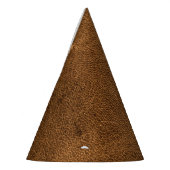 熟成ブラウンレザー：クラシックテクスチャ パーティーハット (左)