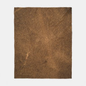 熟成ブラウンレザー:クラシックテクスチャ フリースブランケット (正面)