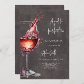 熟成ワインの誕生日パーティー 招待状 (正面/裏面)