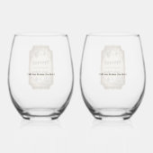 熟成ワインスタイル誕生日Bash ステムなしワイングラス (裏面)