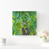 熟成中のブドウの閉鎖 スクエア壁時計 (ホーム)