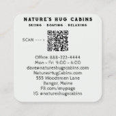 *~*熟成動揺して木材QR AP49花パステル スクエア名刺 (裏面)