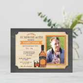 熟成完成フォト招待状誕生日チョーク 招待状 (スタンド正面)