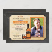 熟成完成フォト招待状誕生日チョーク 招待状 (正面/裏面)