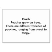 熟成桃読食品フラッシュカード テーブルナンバー (裏面)