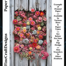 熟成素朴木材と花CL4スクラップブック紙