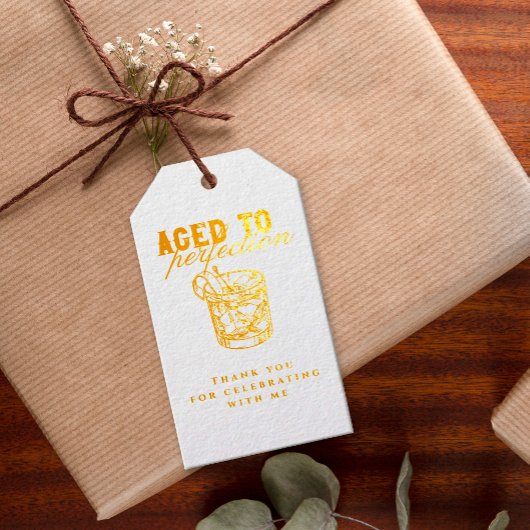 熟成金ゴールドヴィンテージウイスキー誕生日 ギフトタグ