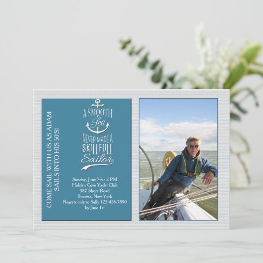 熟練したセーラーフォト招待状 招待状 (スタンド正面)