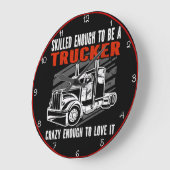 熟練したトラック熱狂するカー、十分に愛する ラージ壁時計 (傾斜)