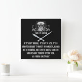 熟練した船員 スクエア壁時計 (ホーム)