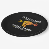 熟練労働者は安くない – 労働日週末ギフト ペーパープレート (アングル)