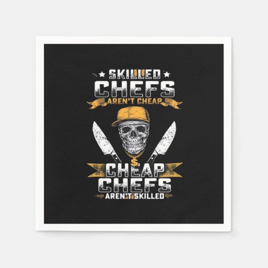 熟練労働者は安くはない – 熟練した大工は スタンダードカクテルナプキン (正面)