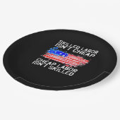 熟練労働者は安価な労働日米国旗ではない ペーパープレート (アングル)