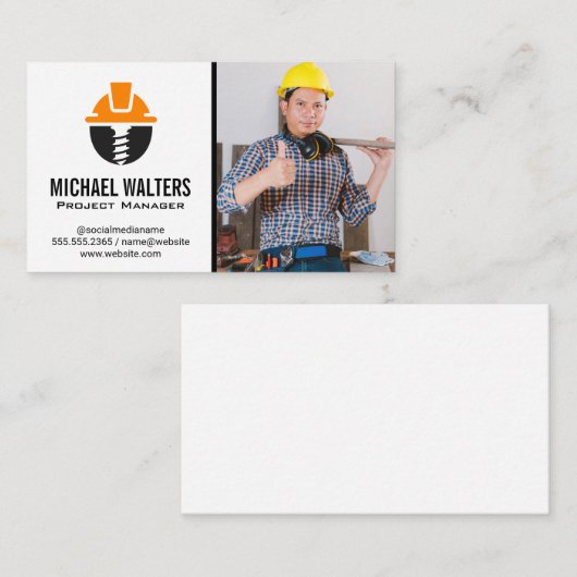 熟練労働者 |建築ロゴ 名刺 (正面/裏面)