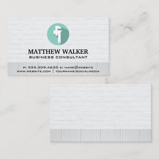 熟練労働者 |給排水衛生設備配管サービス 名刺 (正面/裏面)