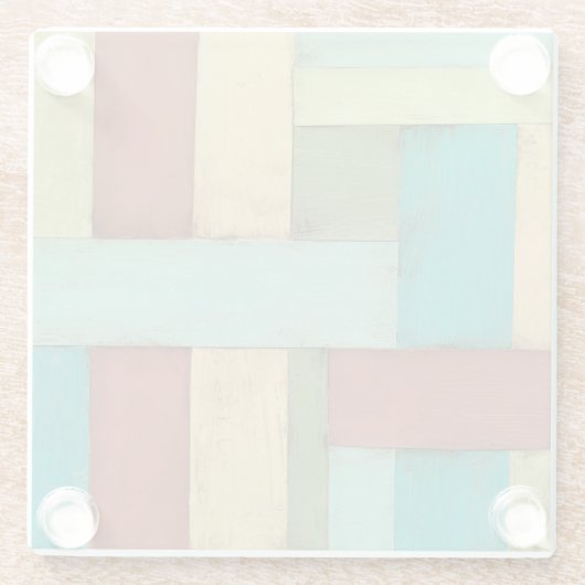 熟考した数々の沿岸色絵画の ガラスコースター (裏面)