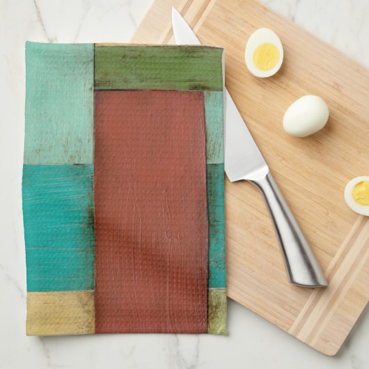 熟考した数々の沿岸色絵画の キッチンタオル (四つ折り)