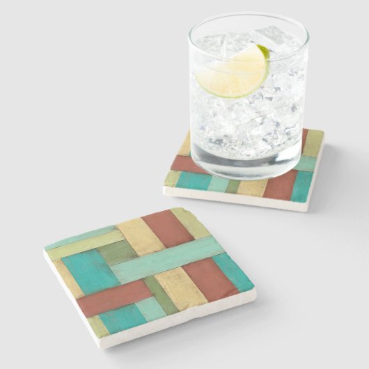 熟考した数々の沿岸色絵画の ストーンコースター (横)