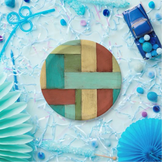 熟考した数々の沿岸色絵画の ペーパープレート (パーティー)