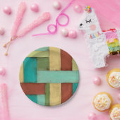 熟考した数々の沿岸色絵画の ペーパープレート (パーティー)