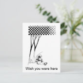 熟考する宇宙人 ポストカード (スタンド正面)