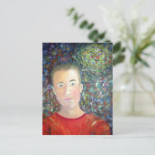 熟考する若者 ポストカード (スタンド正面)