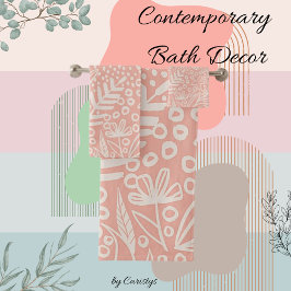 熟考シェイプ赤面ピンクと白タオル バスタオルセット