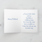 熟考ポートレート誕生日グリーティングカード カード (内部)