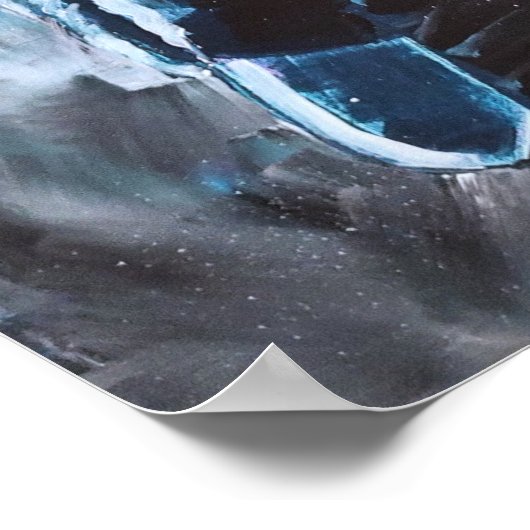 熟考 – アクリル絵を描ズ ポスター (角)