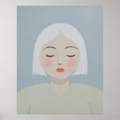 熟考 – ミニマルポートレート ポスター (正面)