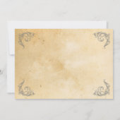 熟達して完成度の高い誕生日年齢ヴィンテージ 招待状 (裏面)