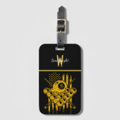 熟達は時間と練習を通じて成長 ラゲッジタグ (正面縦)