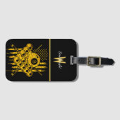 熟達は時間と練習を通じて成長 ラゲッジタグ (正面横)