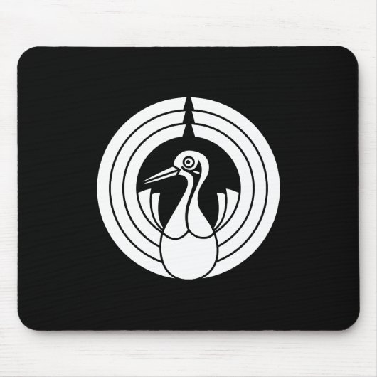 熨斗鶴の丸 マウスパッド (正面)