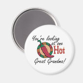 熱いおばあちゃん素晴らし一人 マグネット (正面/裏面)