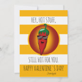 熱いおもしろい物妻へ夫バレンタイン シーズンカード (正面)