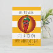 熱いおもしろい物妻へ夫バレンタイン シーズンカード (スタンド正面)